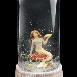 custom snow globe plastic high quality mermaid sat on the turtle factory home decoration