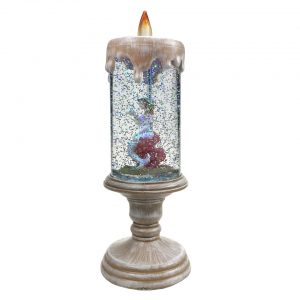 Elegant mermaid Glitter lantern cheap water globes factory Blue lights for home decor